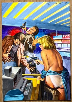 Emanuele Taglietti | Cover La Poliziotta #79, 1986, 37 x 26 cm. | Thornbush Art