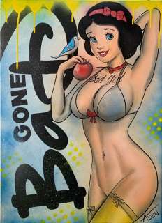 Alvin Silvrants | Snow White Gone Bad - Original drawing in colour by Alvin Silvrants | Catawiki