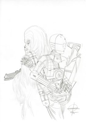 Renaud Roche | Les Guerres de Lucas – Dessin original – R18 | Galerie Barbier