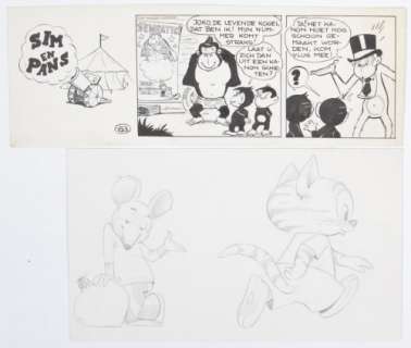 Wim Lensen (1914-2005) - Sim and Pans | Zwiggelaar Auctions