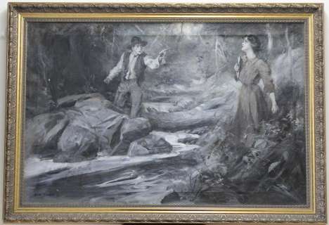 Fredrerick Coffay Yohn | Yohn - TRAIL OF THE LONESOME PINE, Signed (1908) Painting | Russ Cochran