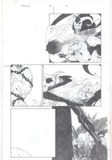 Esad Ribic - thor: god of thunder #5 p. 10 - gorr the god butcher vs. Thor action - 2013