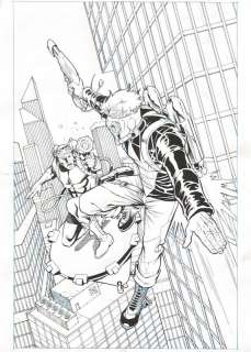 Rafa Fonteriz - Tintas Originales Marvel Rafa Fonteriz y Carlos Pacheco. Portada Alternativa/Variant Cover Heroes Reborn