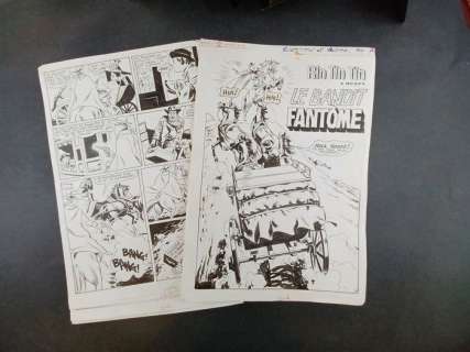 Raphael Carlo Marcello | Raphael Carlo Marcello - Rin Tin Tin & Rusty: Il Bandito Fantasma - Page volante - Exemplaire unique | Catawiki