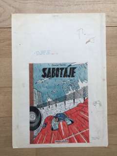 Torres, Daniel | Torres, Daniel - Boceto color - Sabotaje - (1988) | Catawiki