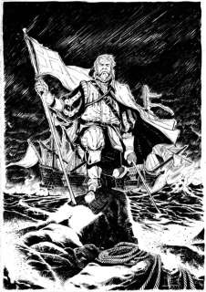 Tamburo, Nico | Tamburo, Nico - Dessin original - Les Grandes batailles navales - Gravelines : l’invincible armada - (2021) | Catawiki