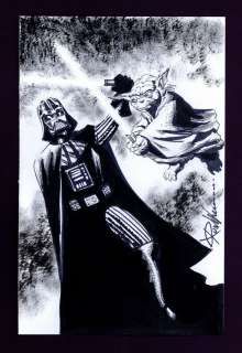 Yoda vs. Darth Vader Sketch by Ron Williams | mycomicshop.com