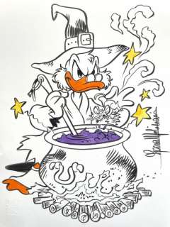 Lara Molinari | Lara Molinari - Disegno Originale - "Zio Paperone stregone" - Page volante - Exemplaire unique - (2015) | Catawiki