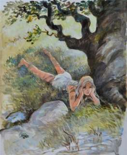 Charles, J.F. | Charles, J.F. - Acrylique sur papier toilé - Faune - Faune, Daphnis et Chloé | Catawiki