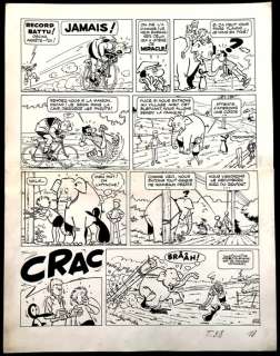 Greg | Greg - Originele pagina - Zig et Puce - Le Voleur Fantôme - (1963/1965) | Catawiki