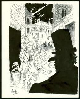 Frank Le Gall | Illustration originale - Les Marais du temps - Une Aventure de Spirou et Fantasio | Daniel Maghen