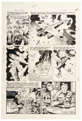 Lot 500 - [Original Comic Art] JACK DAVIS * Iron Man" Page 5 * ACES HIGH No. 5"