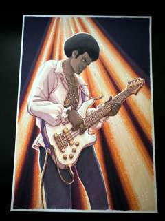 De J.Giner | Dibujo Original de J. Giner, «Rock Hard 1977». Personaje | Yojimbo Cómics