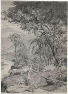 134: Krenkel drawing The Oligocene c1970 original art | Russ Cochran