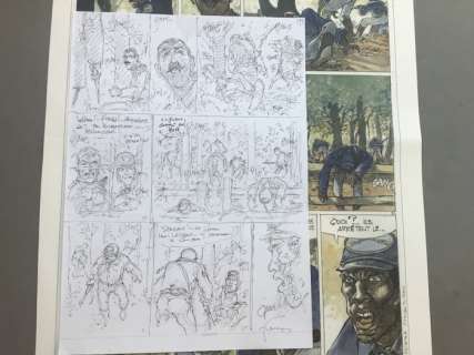 Hermann | Hermann - Planche originale crayonnée - Duke T.5 - Un Pistolero tu seras - (2020) | Catawiki