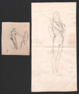 Cuvelier | Ensemble de deux illustrations érotiques. Le prem… | Millon