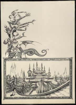 Philippe Druillet | Planche originale d’Elric le Nécromancien – P02 | Galerie Barbier