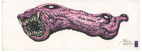 Yasushi Nirasawa Hand-Drawn Color Illustration "Killer Condom" | Mandarake (Big Web)