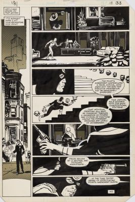 Klaus Janson | Daredevil #181: Bulleye vs. Elektra: One Wins. One Dies. - Page 33, Marvel Comics Penciler: Frank Miller Inker: Klaus Janson, 1982 | Philippe Labaune Gallery