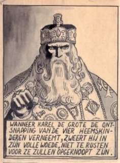 Laudy, Jacques | Laudy, Jacques - De Vier Heemskinderen / La Légende des quatre fils Aymon - original page n°8 + deluxe edition - (1946/2022) | Catawiki