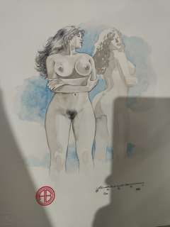 Alessandro Bocci | Druuna - Alessandro Bocci - illustrazione originale - Page volante - Exemplaire unique | Catawiki