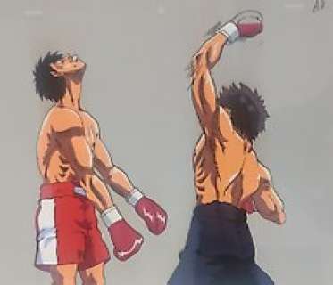 George Morikawa | HAJIME NO IPPO - 3 X original anime cel + 3 x original drawings (douga) of the japan cartoon HAJIME NO IPPO - Exemplaire unique - (2000) | Catawiki
