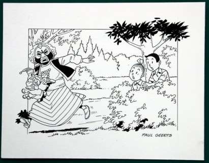Paul Geerts | Geerts, Paul - Originele tekening in inkt - Suske en Wiske - De Poppenpakker | Catawiki