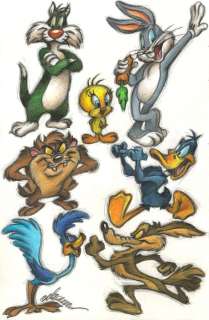 Joan Vizcarra | Looney Tunes Forever! - Original drawing by Joan Vizcarra - 50 x 32 cm - Pencil Art - Original Artwork | Catawiki