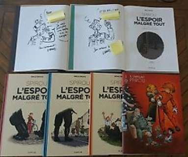 Émile Bravo, Verron, Sente, Franquin, Jidéhem | Spirou et Fantasio - Le journal d’un ingénu + intégrale L’espoir malgré tout + Il s’appelait Ptirou - avec Ex-libris et dédicaces - C - EO - (2018/2022) | Catawiki