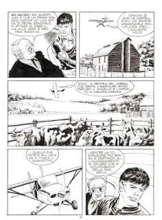 Roberto Diso | Mister No n. 40 - Roberto Diso 3x Tavole Originali "Atterraggio forzato" - Page volante - Exemplaire unique - (1978) | Catawiki