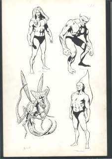 Kyle Baker | ++ Kyle Baker - 4 Aliens Including Brood - Marvel Universe Issue Official Handbook of the Marvel Universe | Koch Comic Art