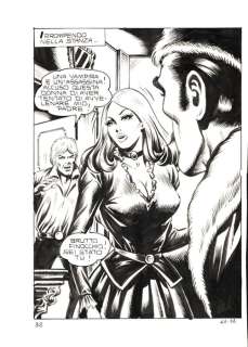 Giovanni Romanini | Zora la Vampira n. 17 - Giovanni Romanini - Tavola Originale Erotica "Nascaz" Full Page - Page volante - Exemplaire unique - (1974) | Catawiki