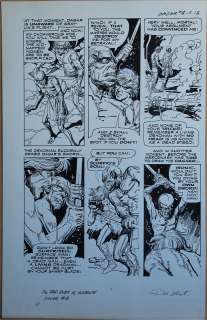 Jesse Santos | Tavola originale per Tales of Sword and Sorcery, Dagar #8. Cm.36 x 55,5. Gold Key. Year 1974. Signed by Don Glut. | Art e Fumetto