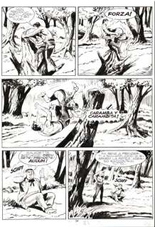 Franco Donatelli - | Franco Donatelli - 4x Tavola Originale - Zagor n. 147 "la minaccia verde" - (1977) | Catawiki