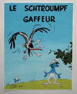 Di Matteo, Leonardo | Di Matteo, Leonardo - Dessin original couleur - Hommage Ã  Franquin et Peyo - (2020) | Catawiki