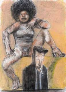 Blutch - Waldo‘s Bar Crayons de couleur pour la couverture de la réédition