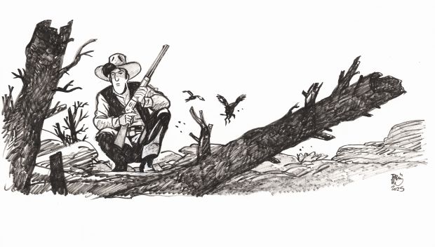 Brüno | 2025 - Lucky Luke accroupi | Huberty Breyne Gallery