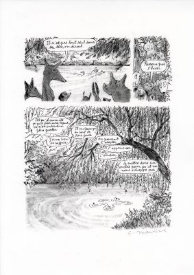 Catherine Meurisse | LE CLAN DE WALDEN – PLANCHE ORIGINALE 16 | Galerie Barbier