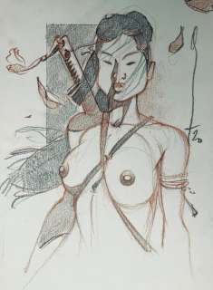 Michetz, Marc | Michetz, Marc - Dessin original couleur - Geisha - (2020) | Catawiki