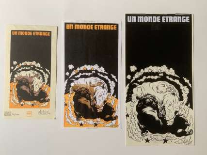 Mezzo | Mezzo - Dessin original + mise en couleur original + ex-libris - Un Monde étrange - (1996) | Catawiki