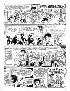 Greg | Achile Talon Planche originale à l’encre de chine n°16, mettant en | Cornette de St Cyr