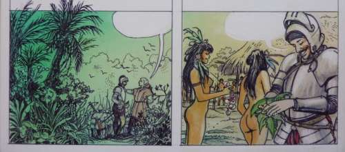 No Rp - Manara, Milo | No RP - Manara, Milo - Original colour strip - Columbus - (1992) | Catawiki