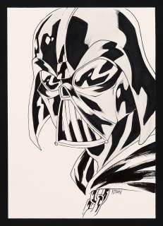 Darth Vader Head Sketch by Idan Knafo Kerbis | mycomicshop.com