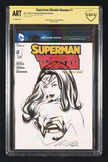 Wonder Woman CBCS Encapsulated Sketch Cover by Elias Chatzoudis | mycomicshop.com