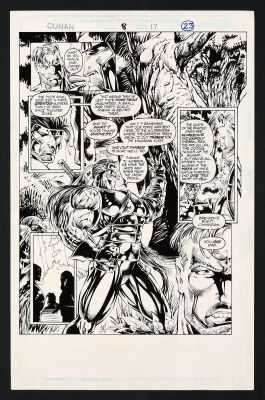 Joe Bennett, John Floyd | Original Art from Conan #8 (1996) Page 17 Pencils by Joe Bennett, Inks by John Floyd | mycomicshop.com