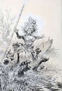 Aouamri | Mortepierre, illustration Ã  l’encre de Chine … | Millon