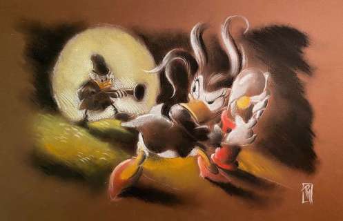 Paolo Mottura | Scrooge and Magica - Signed Original Art by Paolo Mottura - 50 x 32,5 cm - (2021) | Catawiki