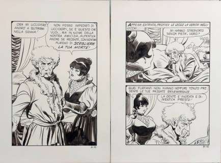 Leone Frollo | Leone Frollo - Tavole originali - Casinò n°21 - Concerto Erotico - Page volante - (1986) | Catawiki