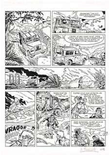 Sikorski, Alain - Original page (p.22)  - Tif et Tondu 41  - Ã€ feu et Ã  sang  - (1992)