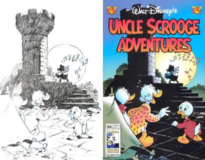 William Van Horn | Uncle Scrooge ARC USA 36 - The Diamond of Duncan McDuck - Signed Original Preliminary Drawing by William van Horn - Page volante | Catawiki